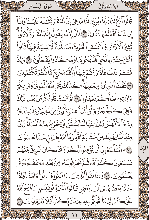 صفحة ١١ من المصحف