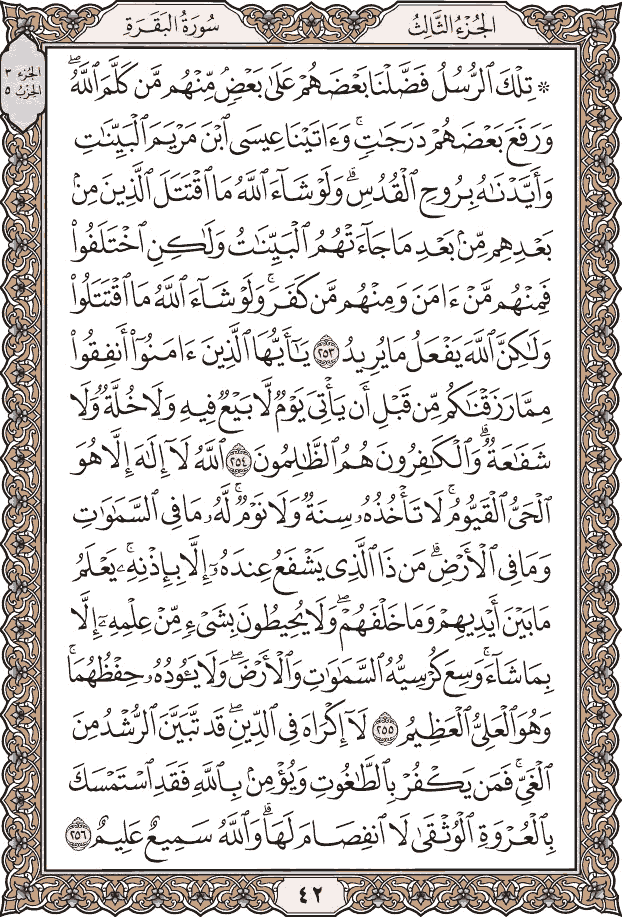 صفحة ٤٢ من المصحف