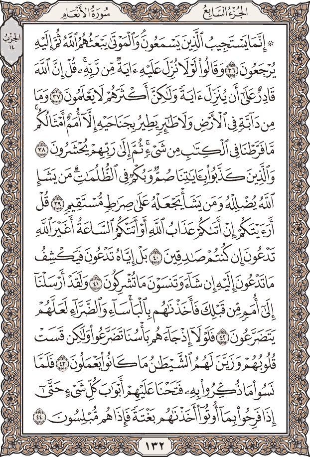 صفحة ١٣٢ من المصحف