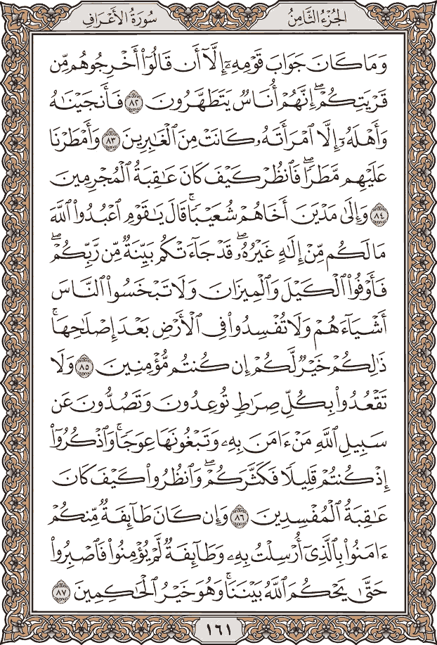 صفحة ١٦١ من المصحف