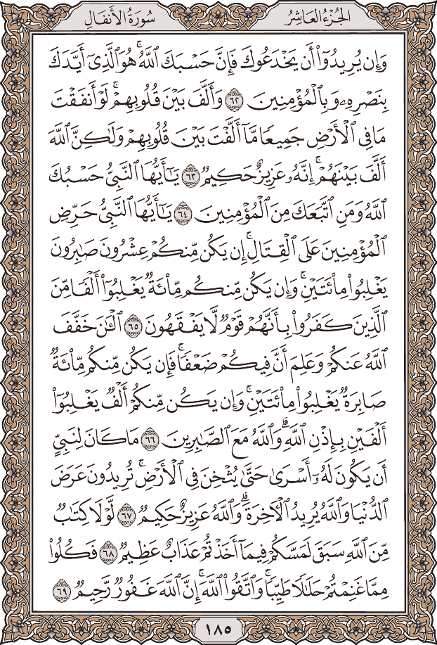 صفحة ١٨٥ من المصحف