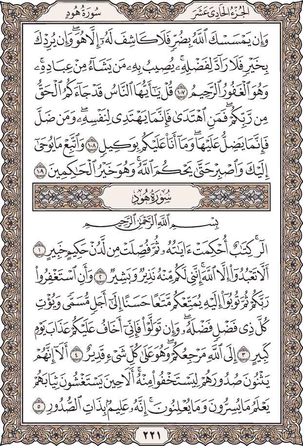 صفحة ٢٢١ من المصحف