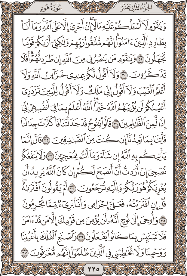 صفحة ٢٢٥ من المصحف