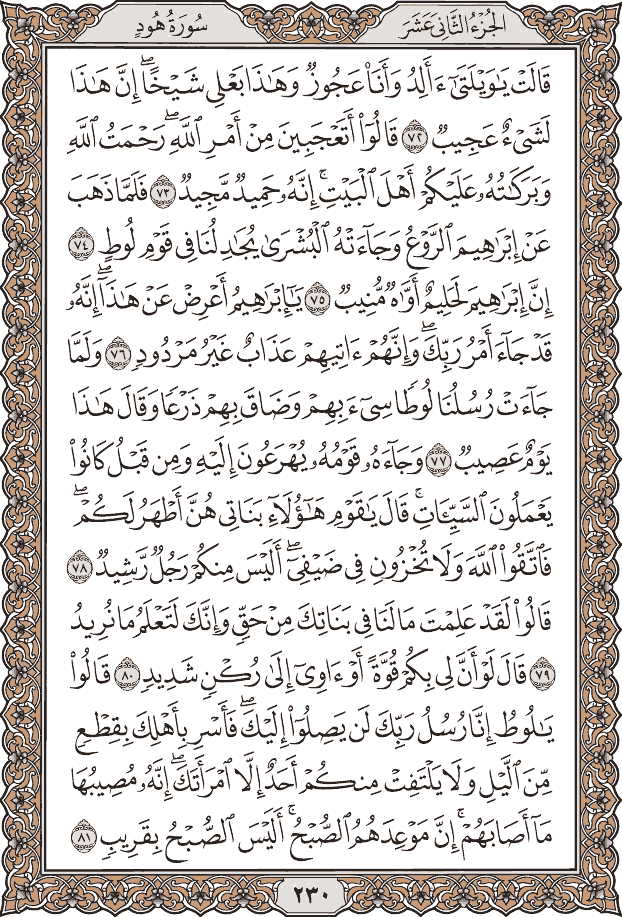 صفحة ٢٣٠ من المصحف