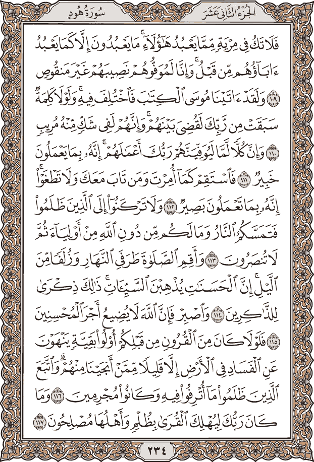 صفحة ٢٣٤ من المصحف