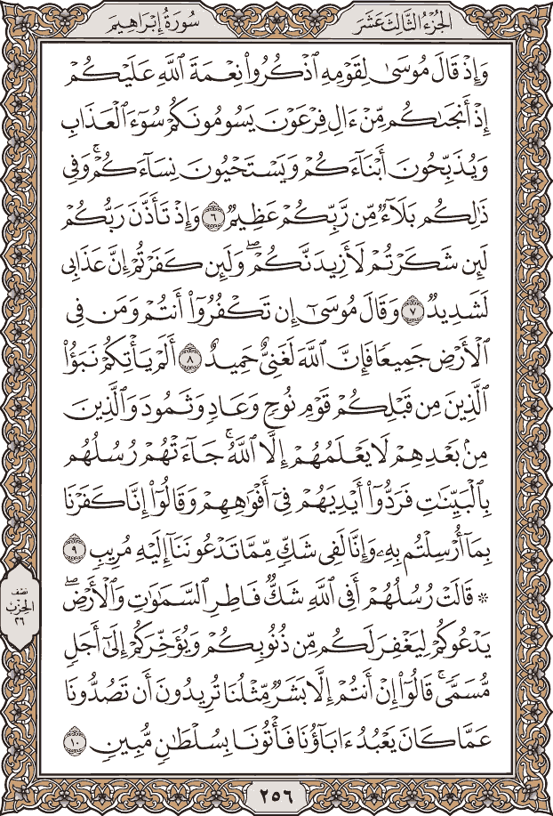 صفحة ٢٥٦ من المصحف
