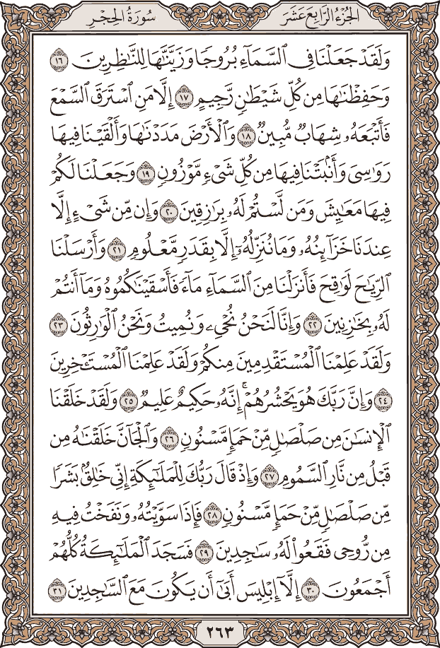 صفحة ٢٦٣ من المصحف