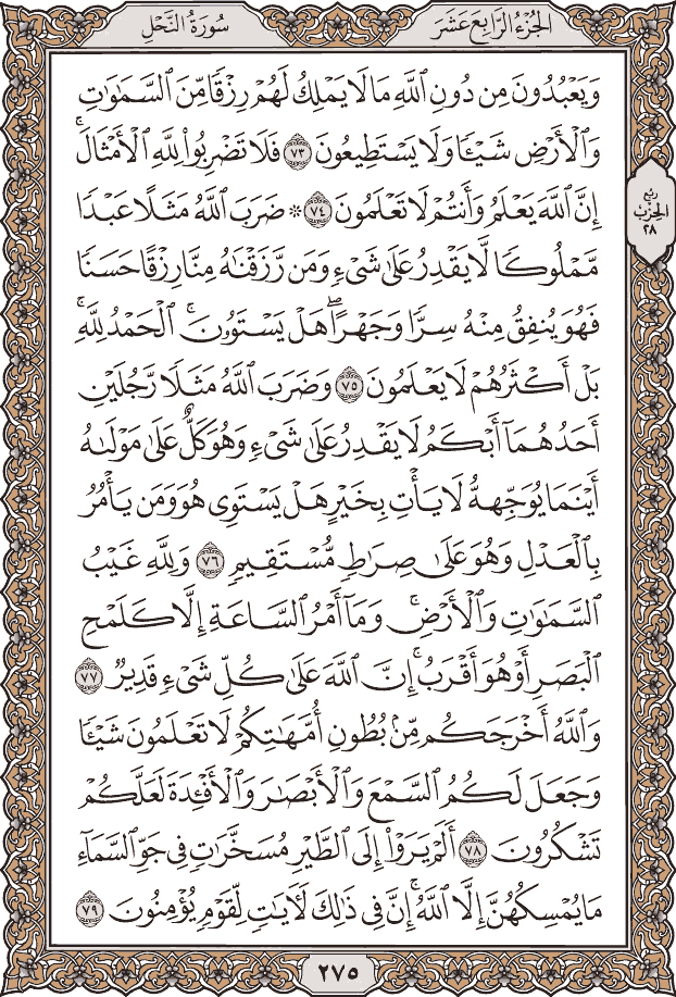 صفحة ٢٧٥ من المصحف