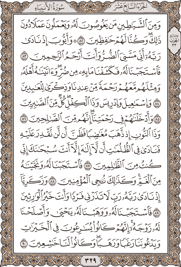 صفحة ٣٢٩ من المصحف