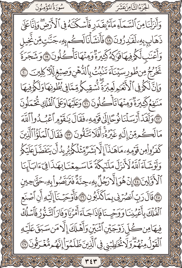صفحة ٣٤٣ من المصحف