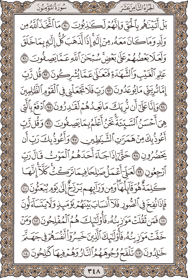 صفحة ٣٤٨ من المصحف