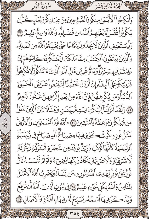 صفحة ٣٥٤ من المصحف