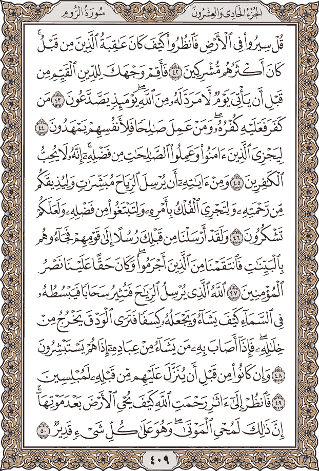 صفحة ٤٠٩ من المصحف