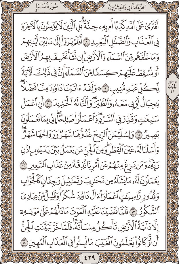 صفحة ٤٢٩ من المصحف