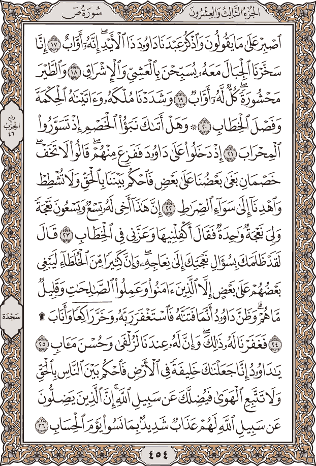 صفحة ٤٥٤ من المصحف