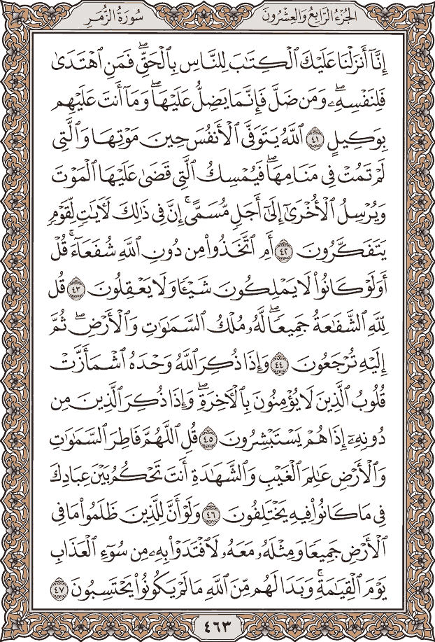 صفحة ٤٦٣ من المصحف