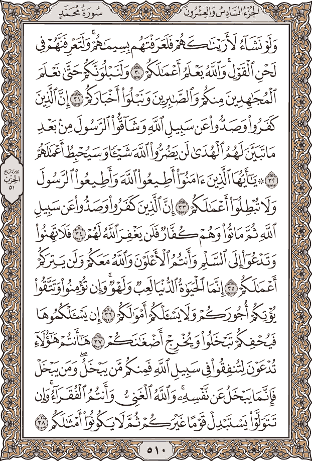 صفحة ٥١٠ من المصحف
