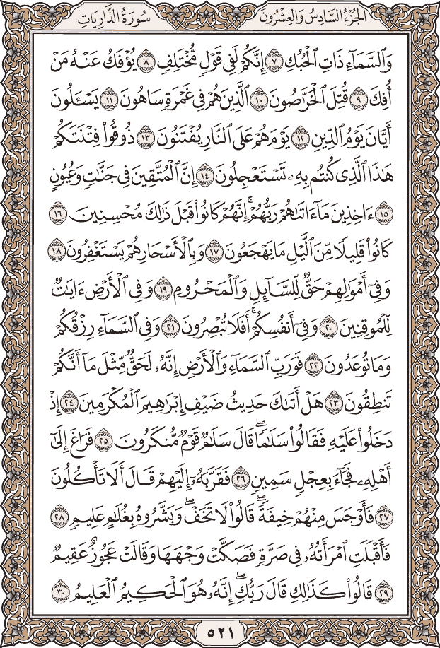 صفحة ٥٢١ من المصحف